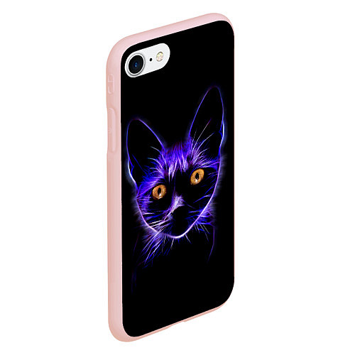 Чехол iPhone 7/8 матовый Дикая кошка / 3D-Светло-розовый – фото 2