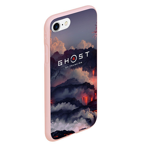 Чехол iPhone 7/8 матовый Ghost of Tsushima / 3D-Светло-розовый – фото 2