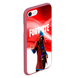 Чехол iPhone 7/8 матовый FORTNITE, цвет: 3D-малиновый — фото 2