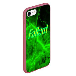 Чехол iPhone 7/8 матовый FALLOUT ФЭЛЛАУТ, цвет: 3D-малиновый — фото 2