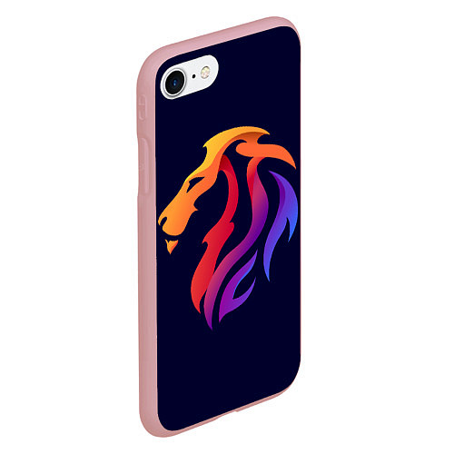 Чехол iPhone 7/8 матовый Градиентный лев в минимализме / 3D-Баблгам – фото 2