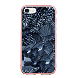 Чехол iPhone 7/8 матовый Геометрия, цвет: 3D-светло-розовый
