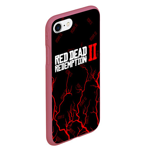 Чехол iPhone 7/8 матовый RED DEAD REDEMPTION 2 / 3D-Малиновый – фото 2