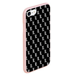 Чехол iPhone 7/8 матовый Эл паттерн черный, цвет: 3D-светло-розовый — фото 2