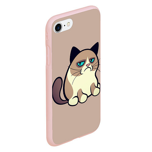 Чехол iPhone 7/8 матовый Великий Grumpy Cat / 3D-Светло-розовый – фото 2
