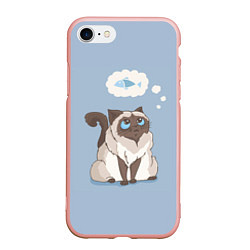 Чехол iPhone 7/8 матовый Голодный котейка