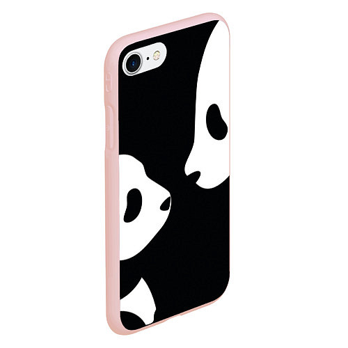Чехол iPhone 7/8 матовый Panda / 3D-Светло-розовый – фото 2