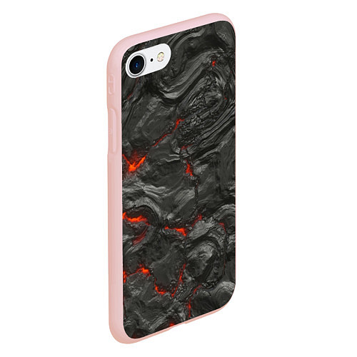 Чехол iPhone 7/8 матовый Застывшая лава / 3D-Светло-розовый – фото 2