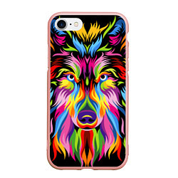 Чехол iPhone 7/8 матовый Neon wolf