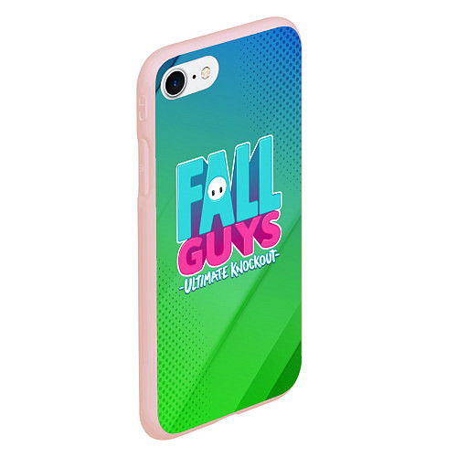 Чехол iPhone 7/8 матовый FALL GUYS / 3D-Светло-розовый – фото 2