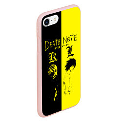 Чехол iPhone 7/8 матовый Death Note, цвет: 3D-светло-розовый — фото 2