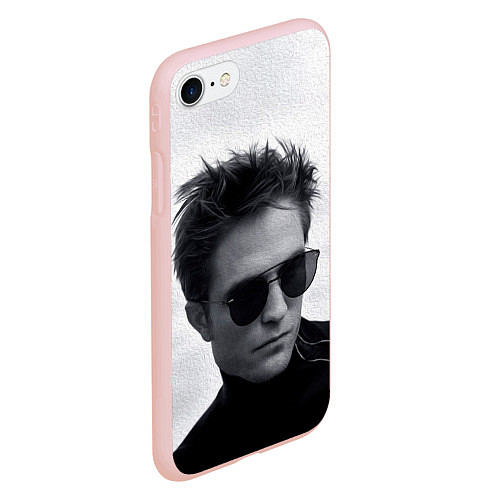 Чехол iPhone 7/8 матовый ROBERT PATTINSON / 3D-Светло-розовый – фото 2