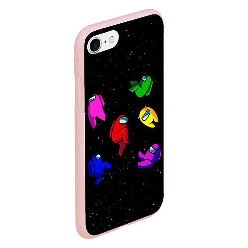 Чехол iPhone 7/8 матовый Among Us / 3D-Светло-розовый – фото 2