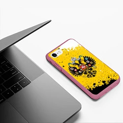 Чехол iPhone 7/8 матовый РОССИЙСКАЯ ИМПЕРИЯ, цвет: 3D-малиновый — фото 2