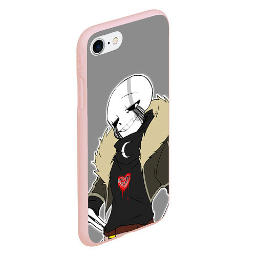 Чехол iPhone 7/8 матовый UNDERTALE / 3D-Светло-розовый – фото 2