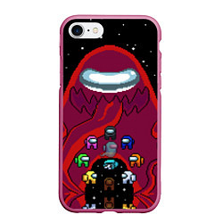 Чехол iPhone 7/8 матовый Impostor Monster, цвет: 3D-малиновый