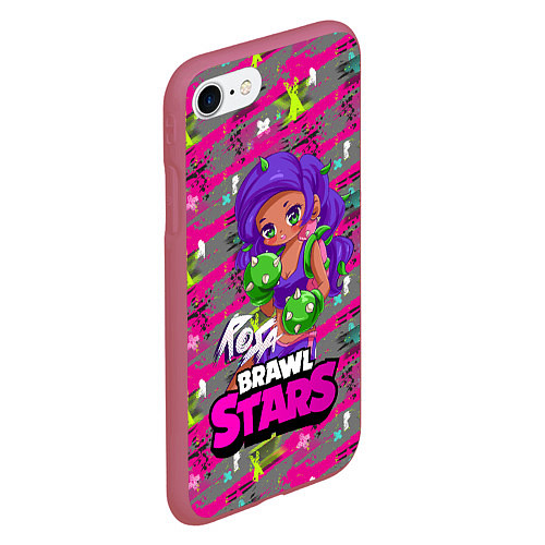 Чехол iPhone 7/8 матовый Rosa Brawl Stars / 3D-Малиновый – фото 2