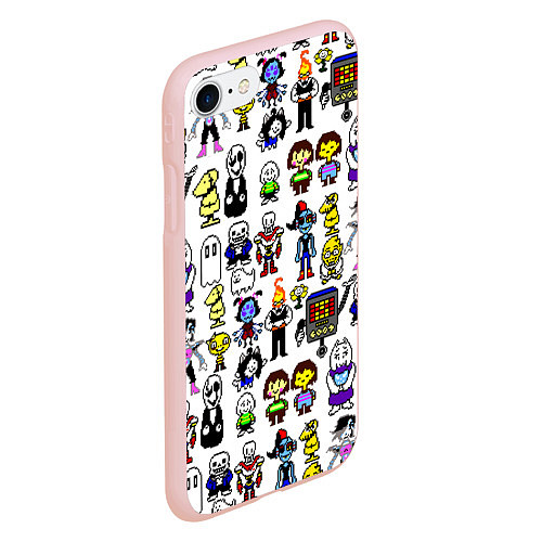 Чехол iPhone 7/8 матовый UNDERTALE / 3D-Светло-розовый – фото 2