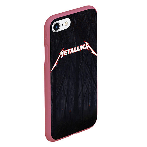 Чехол iPhone 7/8 матовый Metallica / 3D-Малиновый – фото 2