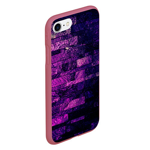 Чехол iPhone 7/8 матовый Purple-Wall / 3D-Малиновый – фото 2