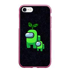 Чехол iPhone 7/8 матовый Among us Lime kid lime