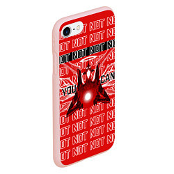 Чехол iPhone 7/8 матовый Evangelion Eva 01 You can not, цвет: 3D-светло-розовый — фото 2