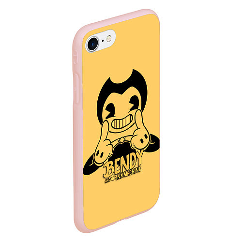 Чехол iPhone 7/8 матовый Bendy And The Ink Machine / 3D-Светло-розовый – фото 2