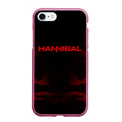 Чехол iPhone 7/8 матовый Hannibal, цвет: 3D-малиновый