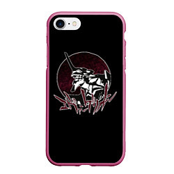 Чехол iPhone 7/8 матовый Evangelion, цвет: 3D-малиновый