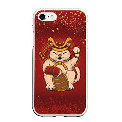 Чехол iPhone 7/8 матовый Japan Cat Z, цвет: 3D-белый