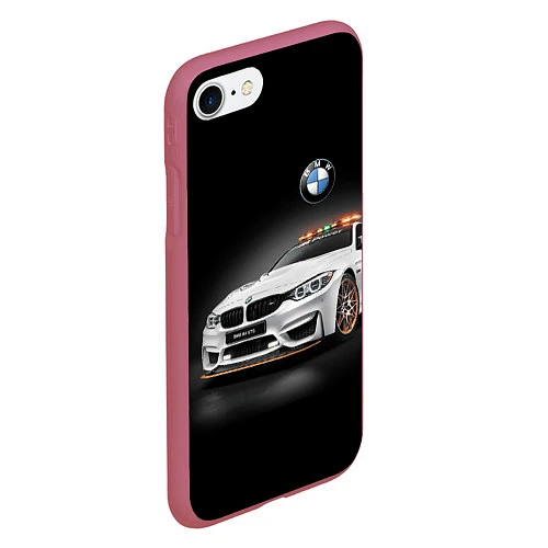 Чехол iPhone 7/8 матовый Safety car / 3D-Малиновый – фото 2