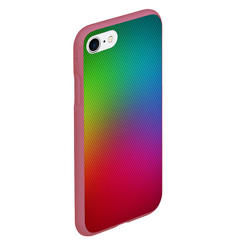 Чехол iPhone 7/8 матовый Смешанные матовые цвета / 3D-Малиновый – фото 2