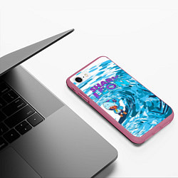 Чехол iPhone 7/8 матовый Brawl STARS surfing, цвет: 3D-малиновый — фото 2
