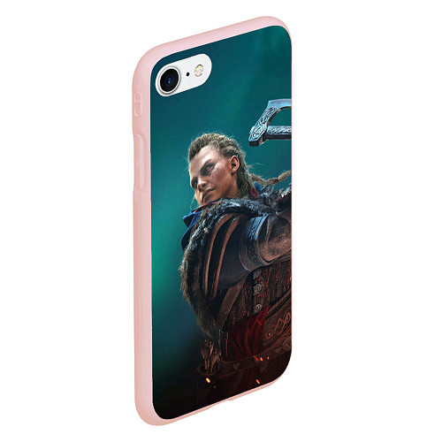 Чехол iPhone 7/8 матовый ASSASSINS CREED VALHALLA / 3D-Светло-розовый – фото 2