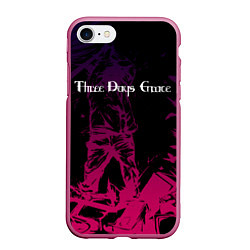Чехол iPhone 7/8 матовый THREE DAYS GRACE, цвет: 3D-малиновый