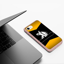 Чехол iPhone 7/8 матовый Сноубордист, цвет: 3D-светло-розовый — фото 2
