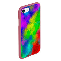 Чехол iPhone 7/8 матовый Multicolored, цвет: 3D-малиновый — фото 2