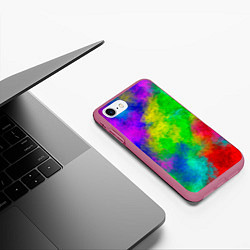 Чехол iPhone 7/8 матовый Multicolored, цвет: 3D-малиновый — фото 2