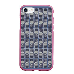 Чехол iPhone 7/8 матовый Броня, цвет: 3D-малиновый