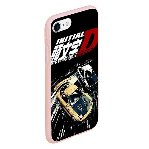 Чехол iPhone 7/8 матовый Initial D Z / 3D-Светло-розовый – фото 2