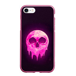 Чехол iPhone 7/8 матовый Розовая Луна, цвет: 3D-малиновый