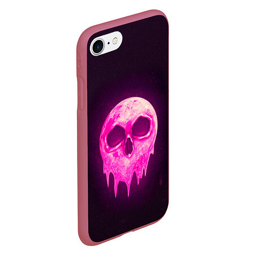 Чехол iPhone 7/8 матовый Розовая Луна / 3D-Малиновый – фото 2