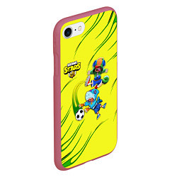 Чехол iPhone 7/8 матовый Brawl Stars футбол, цвет: 3D-малиновый — фото 2