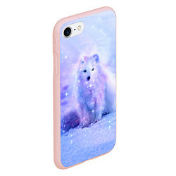 Чехол iPhone 7/8 матовый Полярная Лисица, цвет: 3D-светло-розовый — фото 2