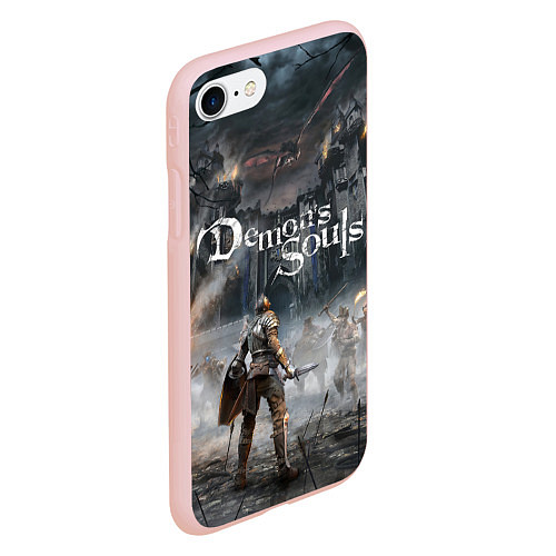 Чехол iPhone 7/8 матовый Demons Souls / 3D-Светло-розовый – фото 2