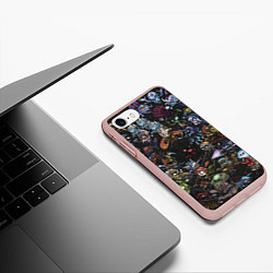 Чехол iPhone 7/8 матовый Heros Dota 2, цвет: 3D-светло-розовый — фото 2