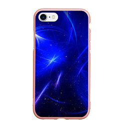 Чехол iPhone 7/8 матовый Космический вихрь, цвет: 3D-светло-розовый