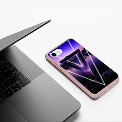 Чехол iPhone 7/8 матовый ОЗЕРО, цвет: 3D-светло-розовый — фото 2