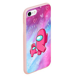 Чехол iPhone 7/8 матовый Among Us Baby Z, цвет: 3D-светло-розовый — фото 2