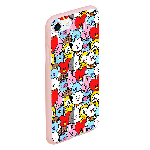 Чехол iPhone 7/8 матовый BT21 BTS / 3D-Светло-розовый – фото 2